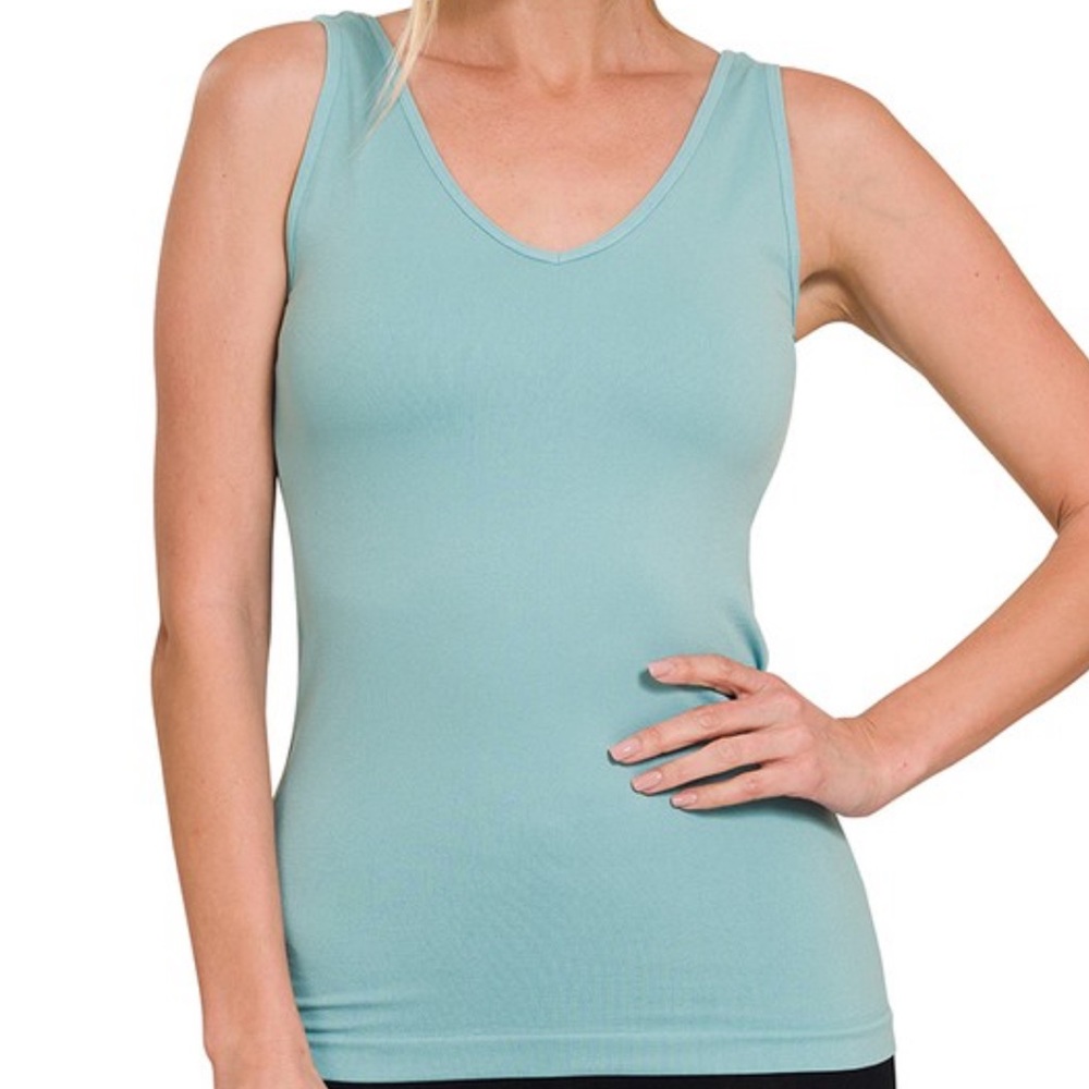 Green Blue Sleeveless Top